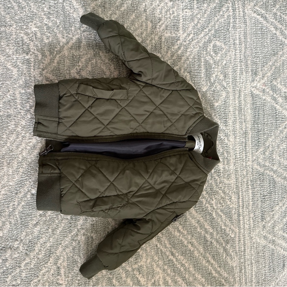 Sovereign Code Kids Quilted Puffer Jacket - Dark Green